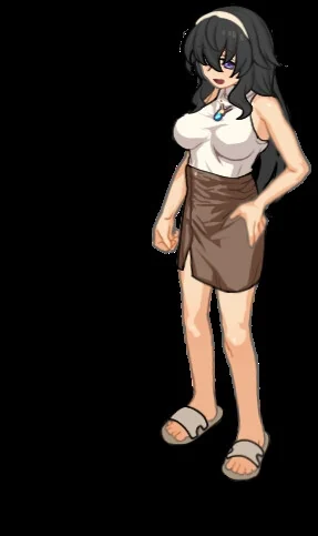 身穿海之家工作服的女主角阿佐香全身立绘