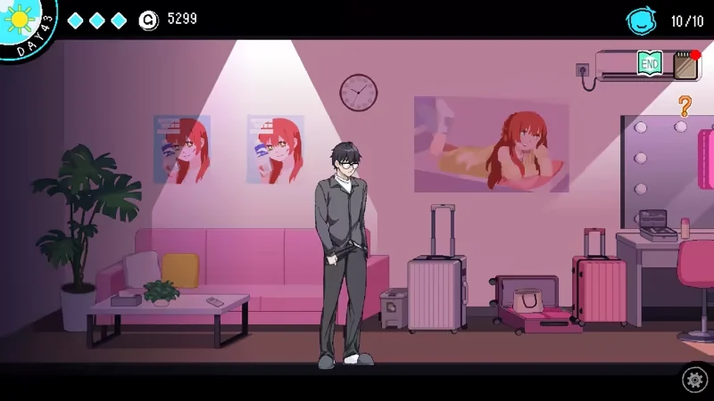 公寓室内的像素探索画面
